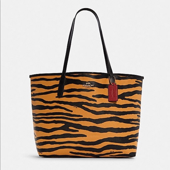 Coach Handbags - Coach City Tote with Tiger Print
